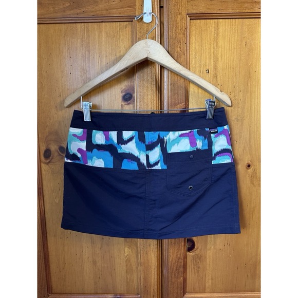 Patagonia Women's 6 Board Skirtie Swim Mini Skirt Nylon Hiking Beach Pool Blue - Picture 5 of 9